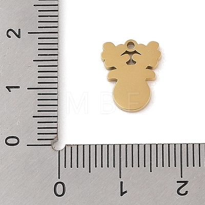 Christmas Theme Ion Plating(IP) 304 Stainless Steel Enamel Pendants STAS-Z083-09G-05-1