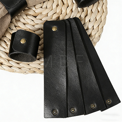 12Pcs PU Leather Napkin Rings AJEW-CL0005-81C-1