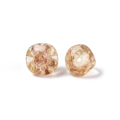 Handmade Gold Sand Lampwork Beads LAMP-Q039-03A-1