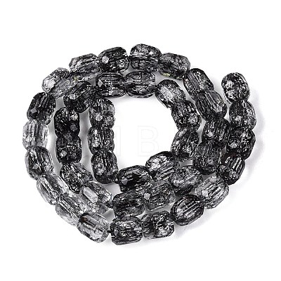 Transparent Crackle Glass Beads Strands GLAA-Q108-04A-01-1