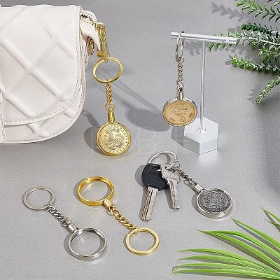  8Pcs 2 Colors Alloy Pendant Keychain FIND-NB0002-91-1