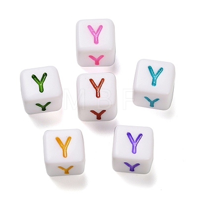 Opaque Acrylic Beads OACR-I022-01Y-1