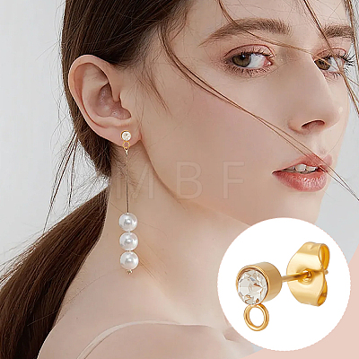 20Pcs 304 Stainless Steel Stud Earrings Findings STAS-UN0059-11-1