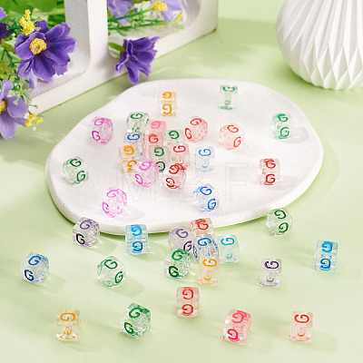 50Pcs Acrylic European Beads MACR-TADJ0001-13G-1