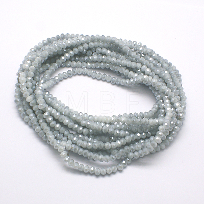 Electroplate Imitation Jade Glass Bead Strands X-EGLA-J047-3x2mm-F04-1
