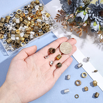 160Pcs 16 Styles Alloy European Beads FIND-PA0001-71-1