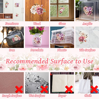 3 Sheets 3 Styles PVC Waterproof Decorative Stickers DIY-WH0404-040-1