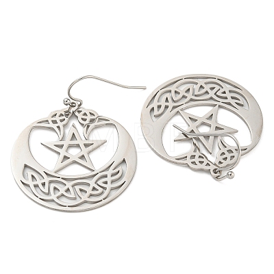 304 Stainless Steel Dangle Earrings for Women EJEW-F338-04P-03-1