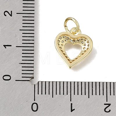 Brass Micro Pave Clear Cubic Zirconia Charms CU-L001-19G-05-1