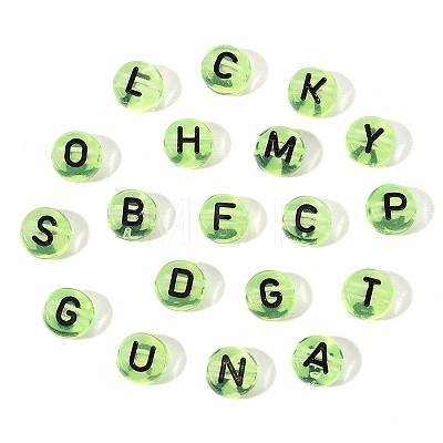Transparent Light Green Acrylic Beads TACR-YW0001-09B-1