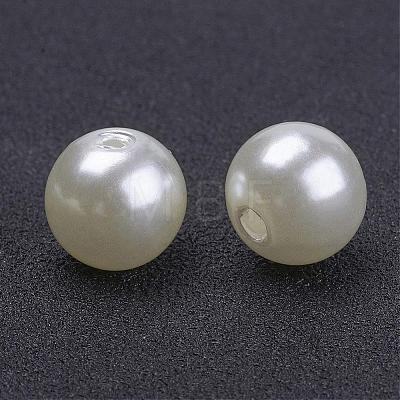 10MM Round Imitated Pearl Acrylic Beads X-PACR-10D-12-1
