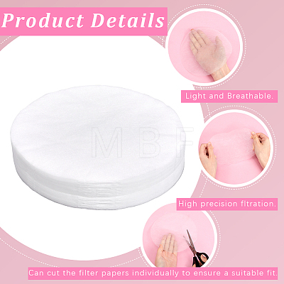 100Pcs Non-woven Fabrics Nail Dust Collector Filter Paper AJEW-GF0015-09B-1