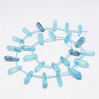 Natural Crystal Pointed Bead Strands G-G940-01-1
