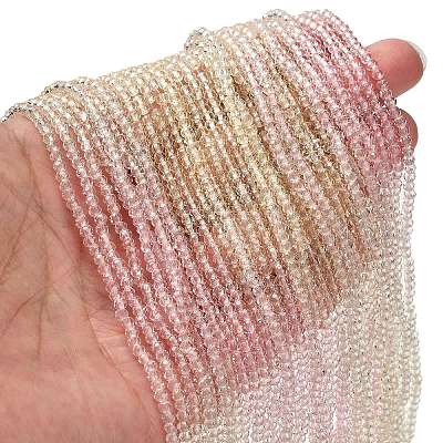 Transparent Painted Glass Beads Strands LS-DGLA-A034-T1mm-A25-1
