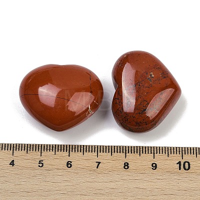 Heart Natural Red Jasper Palm Stones G-C186-02F-1