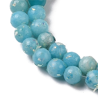 Assembled Natural Dolomite and Synthetic Opal Beads Strands G-Q017-G06-01A-1-1