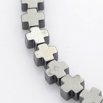 Electroplate Non-magnetic Synthetic Hematite Beads Strands G-J211-M-1