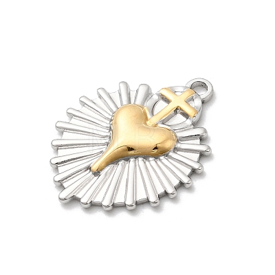 304 Stainless Steel Pendants STAS-A126-03G-GP-1