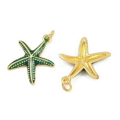 Brass Enamel Pendants KK-CBACBC6-05G-1