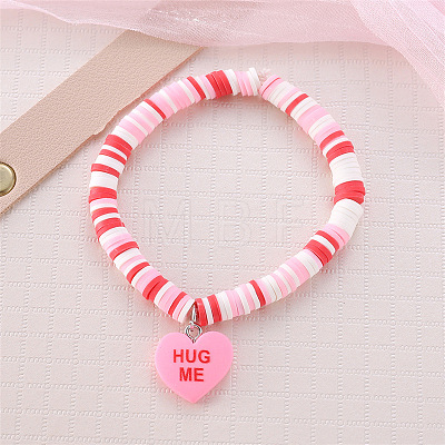 Valentine's Day Zinc Alloy Enamel Charm Bracelets FS-WG4D636-10-1