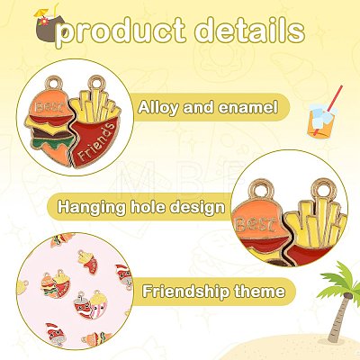 8Bags 2 Styles Alloy Enamel Pendants ENAM-FS0004-40-1