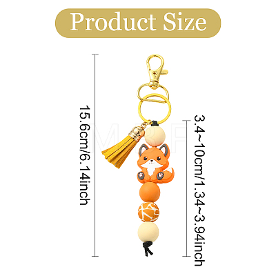 Silicone Pendant Decorations HJEW-YW00451-02-1