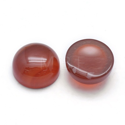 Natural Carnelian Cabochons G-P393-R03-10mm-1