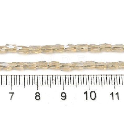 Electroplate Glass Beads Strands GLAA-P068-PL01-1