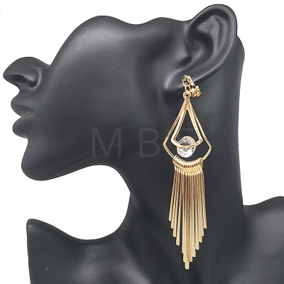 Alloy & Crystal Rhinestone Tassel Clip-on Earrings WGB30F2-01-1