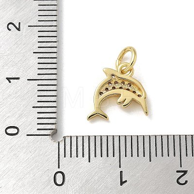 Brass Micro Pave Clear Cubic Zirconia Pendants LS-KK-U046-02G-05-1