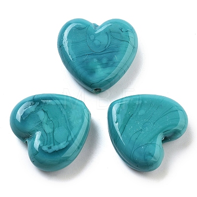 Heart Handmade Lampwork Beads LAMP-U003-01G-1