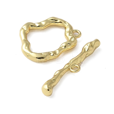 Brass Toggle Clasps KK-P290-14G-1