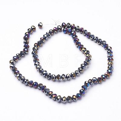 Electroplate Glass Beads Strands EGLA-D020-6x4mm-37-1
