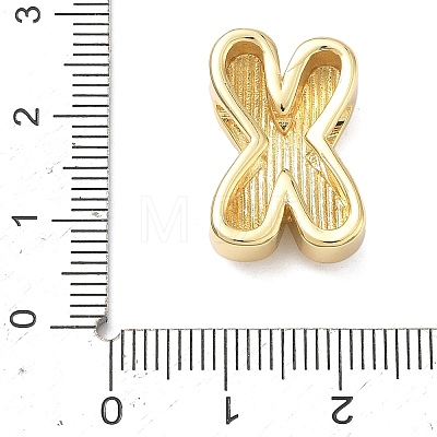 Brass Initial Beads KK-B167-27G-01X-1