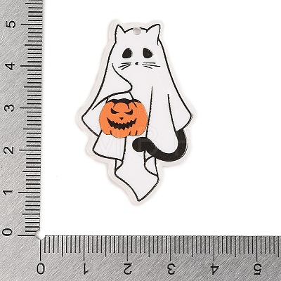 Halloween Theme Opaque Acrylic Pendants SACR-S034-03B-1