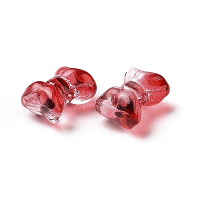 Transparent Spray Painted Glass Beads GLAA-I050-11-1