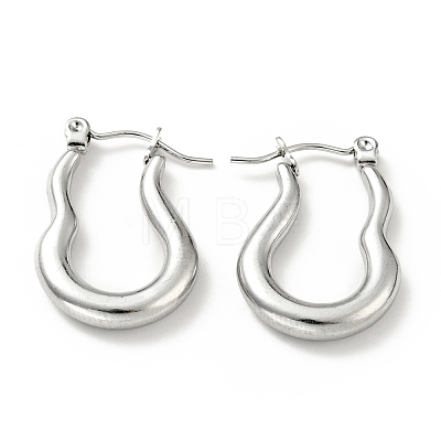 Non-Tarnish 304 Stainless Steel Twist Oval Hoop Earrings for Women EJEW-G293-07P-1