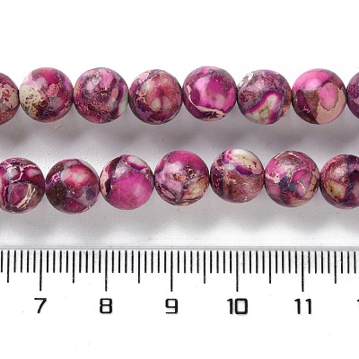 Dyed Natural Regalite/Imperial Jasper/Sea Sediment Jasper Beads Strands G-B124-C01-06-1