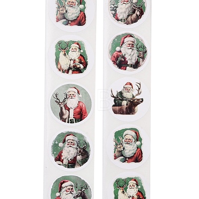 Christmas Round with Word Roll Stickers DIY-S045-01F-1