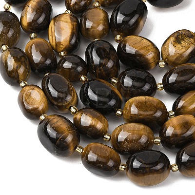 Natural Tiger Eye Beads Strands G-G453-D05-01-1