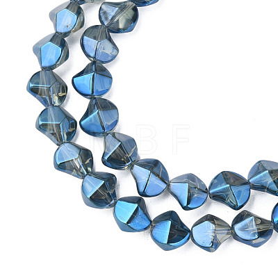 Electroplate Glass Beads Strands EGLA-N008-019-C02-1