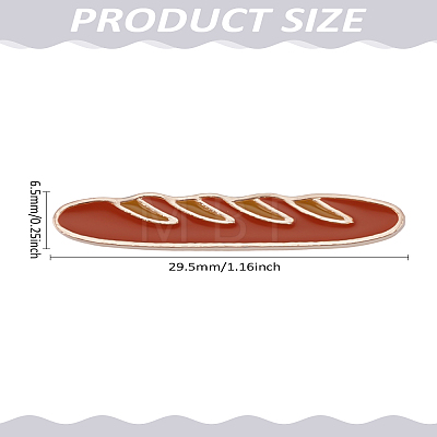 1Pc Baguette Enamel Pins JEWB-LP0004-64-1