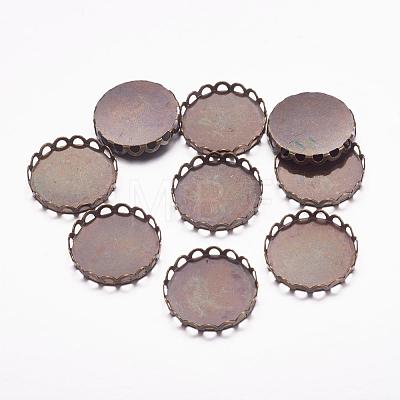 Brass Lace Edge Bezel Cups KK-C1764-5-AB-1