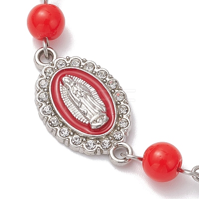 Zinc Alloy Enamel Link Bracelets BJEW-JB12751-02-1
