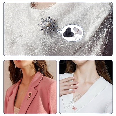 Plastic Brooch Pin Backs KY-G037-01B-1