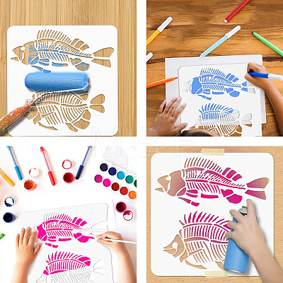 PET Hollow Out Drawing Painting Stencils DIY-WH0405-0097-1