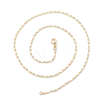 Brass Oval Link Chains Necklace for Women NJEW-P265-21G-1