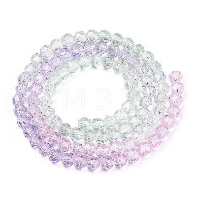 Transparent Glass Beads Strands GLAA-E036-07V-1