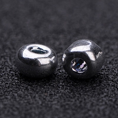Electroplate Glass Seed Beads SEED-Q005-02-1