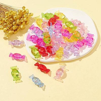50g Transparent Acrylic Beads TACR-YW0001-68-1